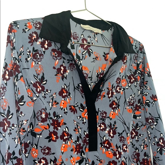 Abercrombie & Fitch Shirt Dress Shift Fit Floral Long Cuffed Sleeve Collared - Picture 3 of 7